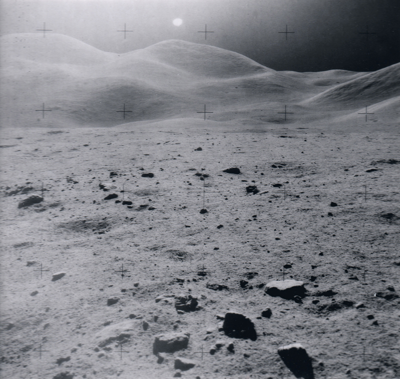 From the private collection of Donald Lokuta :  Apollo 15 – “Photograph From a Panorama by Jim Irwin, Apollo Lunar Module Pilot” – NASA AS15­90­12248