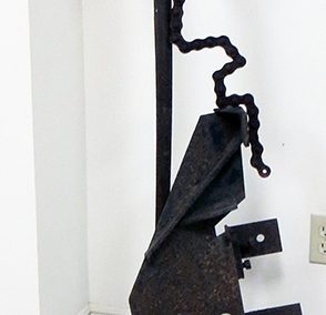 Fred Cole -“Rooster with Long Neck and Heavy Bottom” recycled heavy metal and pipe bending tool