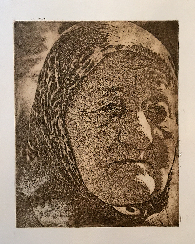 Jane Settle “Palestinian Refugee” Solar Print