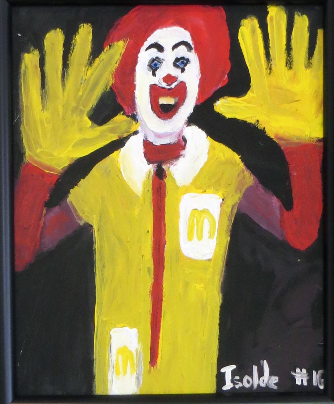 Richard Isolde “Ronald McDonald” acrylic, $200.00