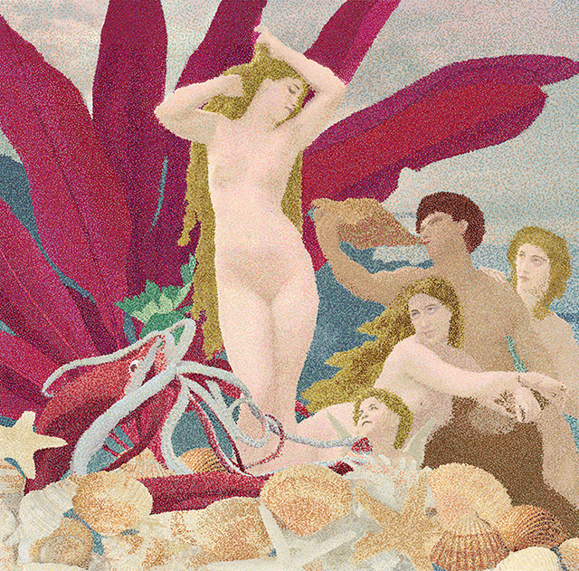 Donna Faranda  – “The Birth of Aphrodite” micro pointillism in Corel Painter