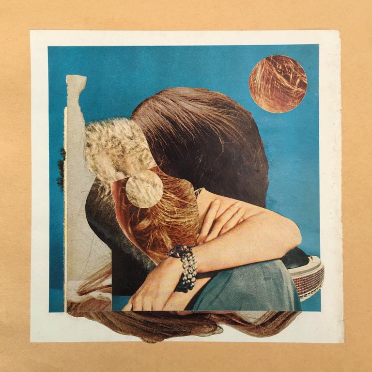 Curt Harbits – “Wee Dot” hand cut printed paper collage mounted on Fabriano paper