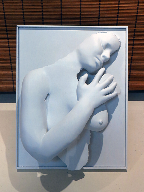 Bill Giacalone   “Woman in Plaster”  Plaster relief sculpture