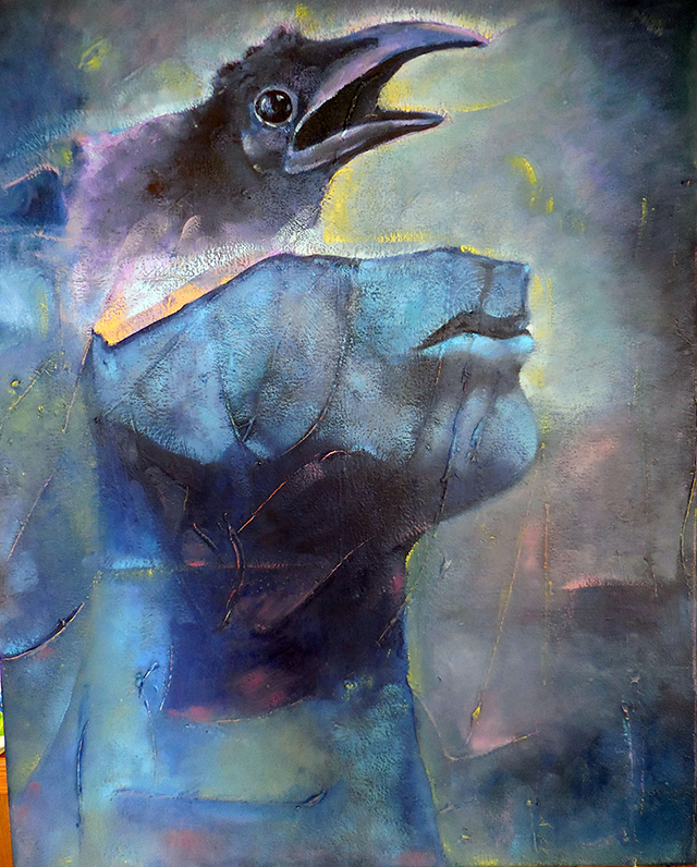 The Mystery of The Crow – oil on canvas $800.00