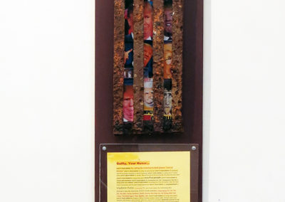 Fred Cole   “Guilty Your Honor”  mixed media wall sculpture