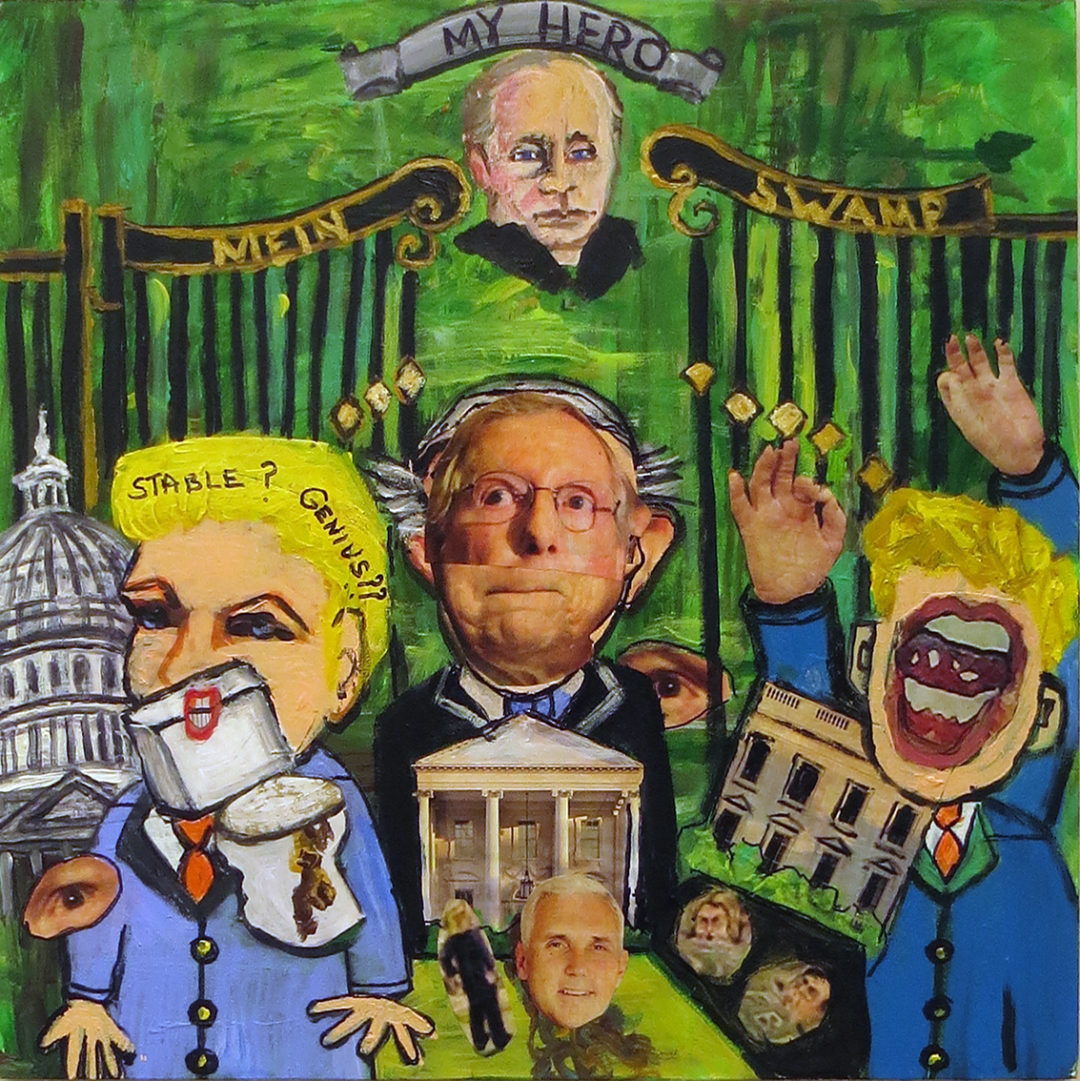 Michele Guttenberg   “Mein Swamp”  mixed media collage