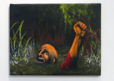 Neil Besignano “This Swamp Is Killing Me” oil on canvas