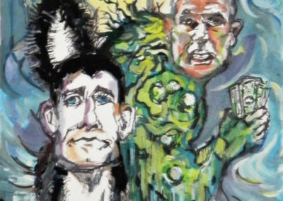 Steven Epstein “Leaving Swamp” gouache, pencil and marker on paper