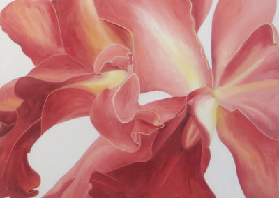 “Orchid # 1” oil on canvas,  32” H x 42” W, SOLD