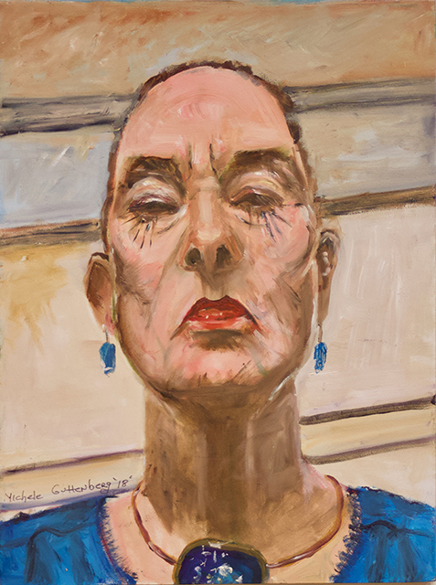 Michele Guttenberg “Self Portrait”  oil on wood