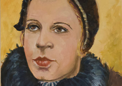 Michele Guttenberg “My Mother”   oil on canvas board