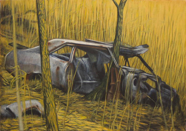 Neil Besignano “At the Boat Graveyard, Arthur Kill Road”   oil on canvas