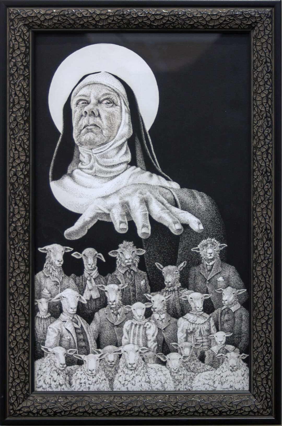 Bill Ross “Give Me That Old Time Religion” ink on Bristol paper, 19″ x 13″ – $250.00