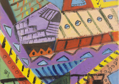 Rita Herzfeld  “Abstract View 2” acrylic on canvas, $225.00