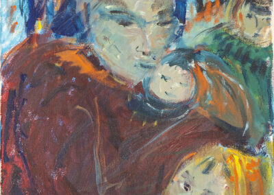 Rita Herzfeld  “Tender Devotion” acrylic on canvas, $100.00