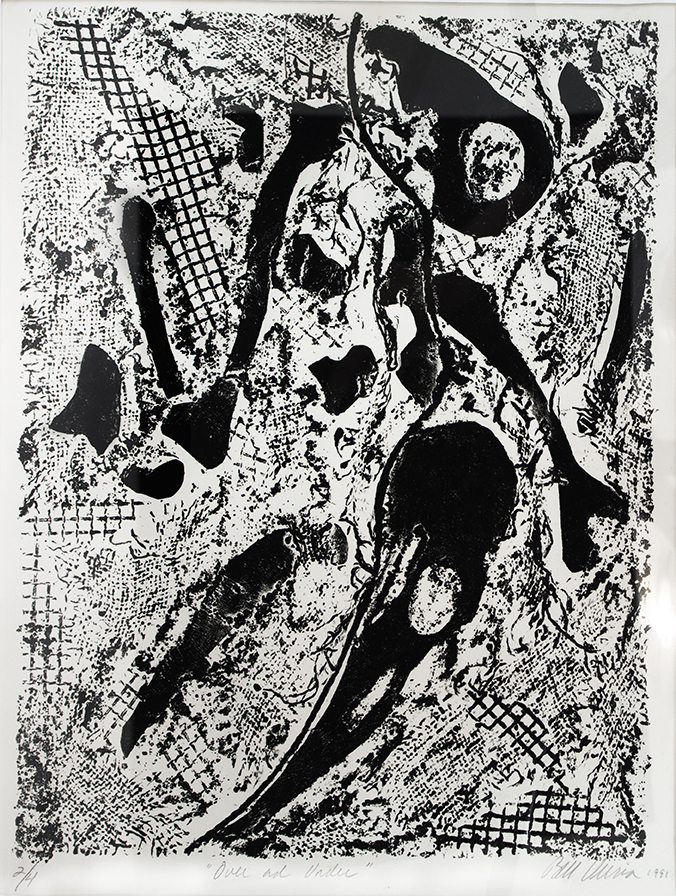 “Over and Under” collograph (black), 12”W x 16” H, $100.00