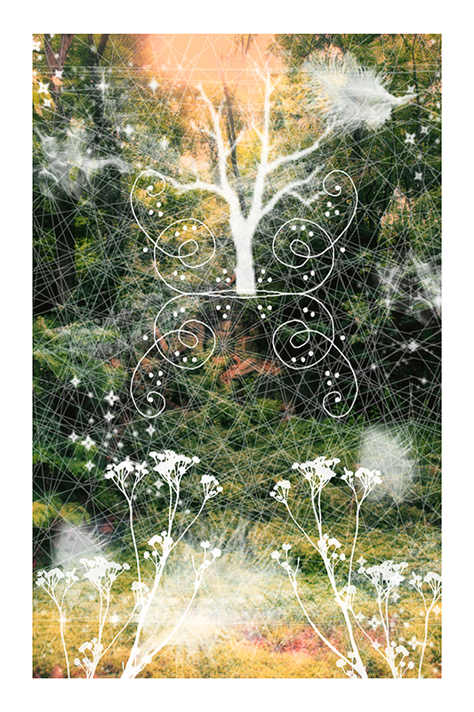 Amy Neufeld “Dream Sequence 4” digital collage, framed 12” W x18” H $160.00