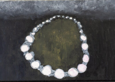 Karen Terry “Ancestral Chain” acrylic on canvas, 12” W x 8” H, – $500.00