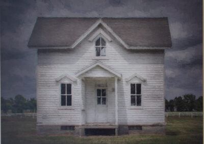 Louise Reeves “New Jersey Gothic” photograph on canvas, 16” H x 20” W, $200.00