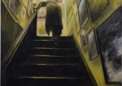 Neil Besignano “Stairway to Dreamland” oil on canvas, 32” W x 45”H- $450.00