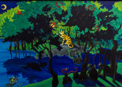 Ry An “The Drowners” oil on canvas, 24” H  x 36” W  – $2,225.00