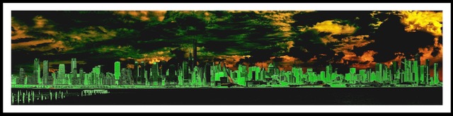 Larry McCandlish “After The Greening of NYC” digital image print, ink pigment on matte cotton paper,  59.25”W x 15.25”H, 2022, $1,200.00