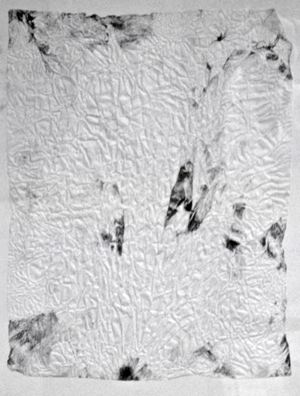 Ivia Sky Yavelow – “Cosmos” (hand print) with graphite, charcoal and dust on tracing paper