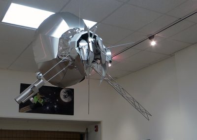 Jeremy Munson – “Hermit Satellite” sculpture aluminum and mylar