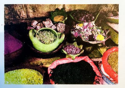 Jane Settle  “Middle East Spices”  Lithograph print, Four Color Separation