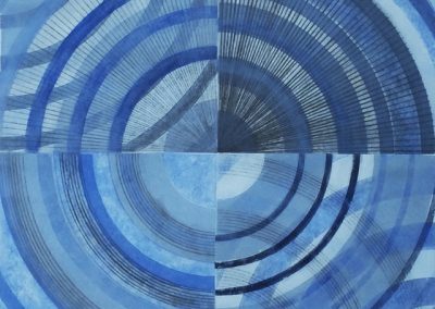 Heidi Nam “Juncture of Phases” collagraph