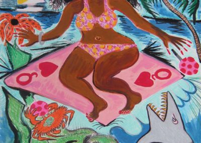 Surf Goddess, Goddess and Figurative Painting Series