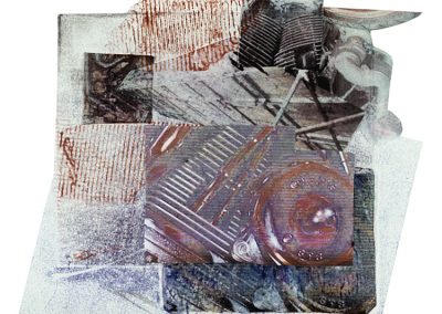 Kelly Clark  “Caustic”  monotype collage