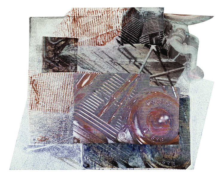 Kelly Clark  “Caustic”  monotype collage