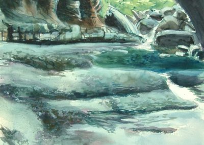 Brian McCormack “Blue Grotto” watercolor