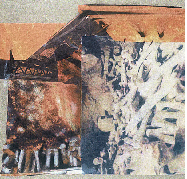Kelly Clark   “Orange Siren”  monotype collage