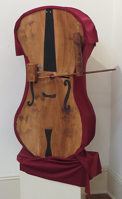 Christy O’Connor “Cellist” mixed medium sculpture, $1,800.00
