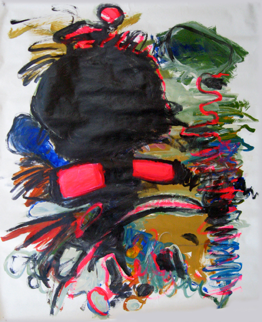 Untitled  – paint, craypaz, ink on paper
