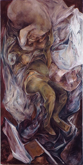 Ola Aldous  – “Mother and  Child No. 2” oil on canvas
