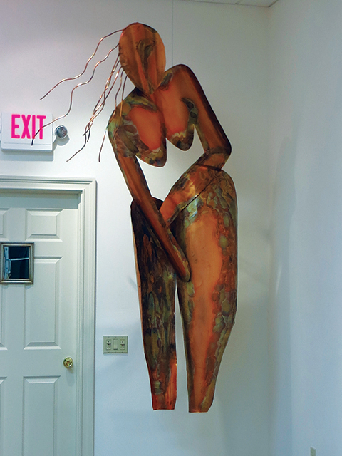 Ellen Rebarber   “I Am Woman” Copper sculpture