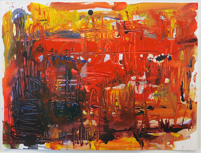 Rita Herzfeld  “Red Hot” acrylic on paper