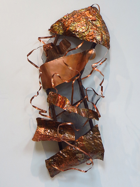 Ellen Rebarber  “Stormy Love”  Copper sculpture