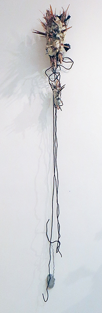 “Abstract Presence”  mortar, sticks, wire by Eric Beckerich