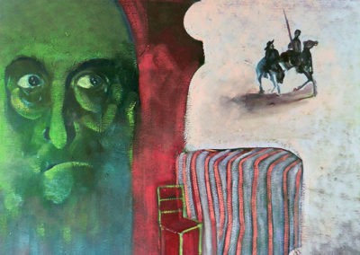 Variations on The Madness of Don Quixote two – oil on canvas – $1,000.00
