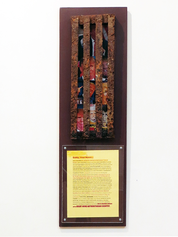 Fred Cole   “Guilty Your Honor”  mixed media wall sculpture