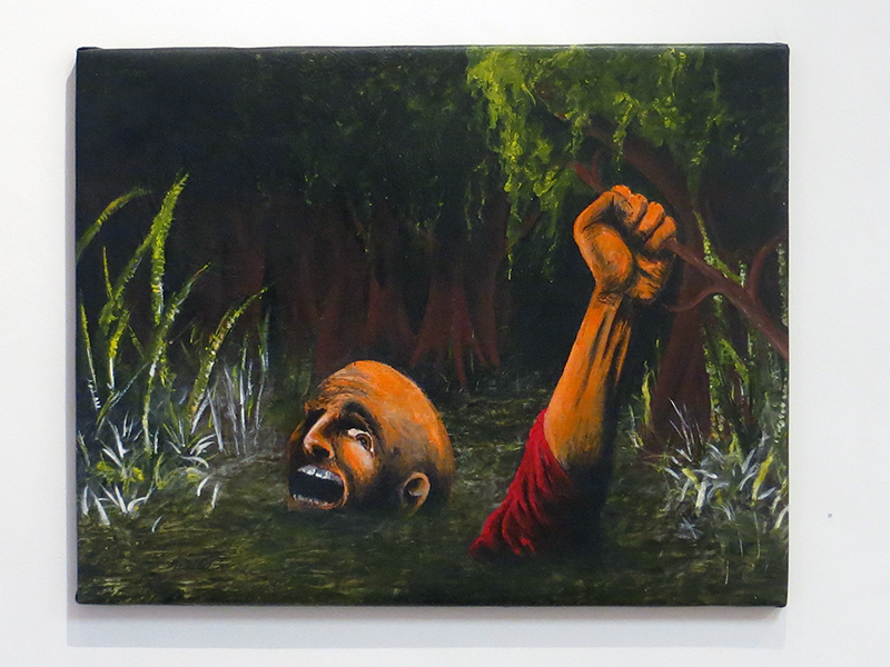 Neil Besignano “This Swamp Is Killing Me” oil on canvas