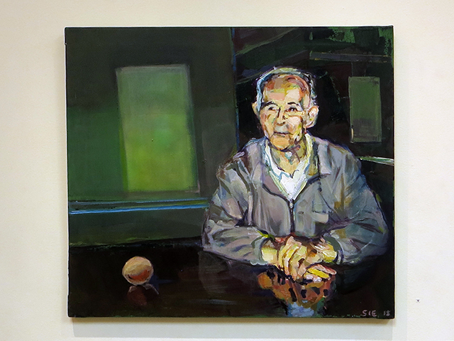Steven Epstein “The old man and the egg” acrylic on canvas
