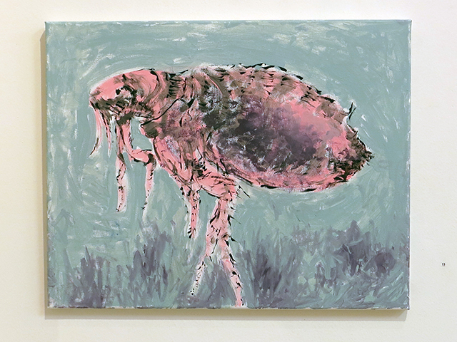 Janice Gossman “Flea”  acrylic on canvas