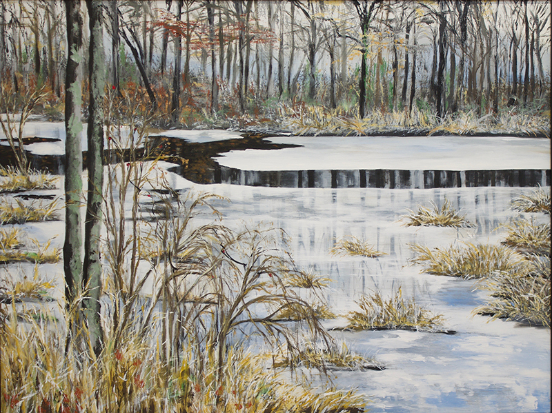 Virginia Carroll “Black River – November”acrylic on canvas