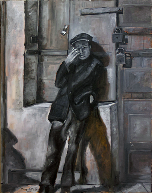 Michele Guttenberg “Two Locks”  oil on canvas