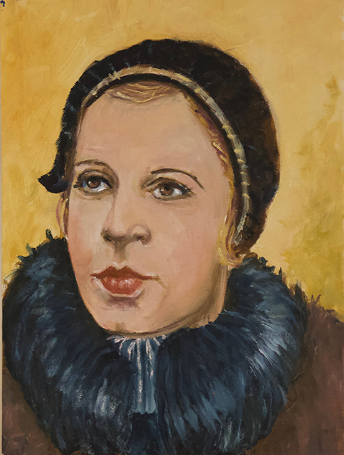 Michele Guttenberg “My Mother”   oil on canvas board